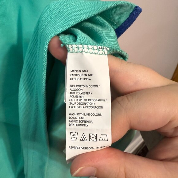 Izod Advantage Performance Polo Shirt M Natural Stretch Seafoam - Picture 6 of 7